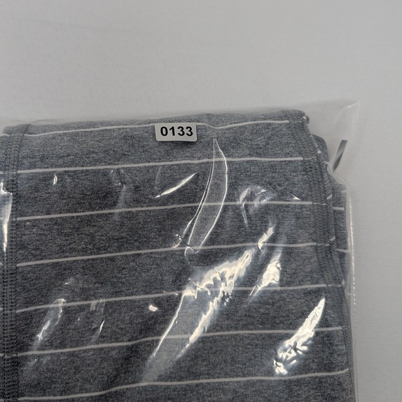 Athleta Womens Grey White Striped Performance Leggings Size S Heathered Active - Picture 7 of 7